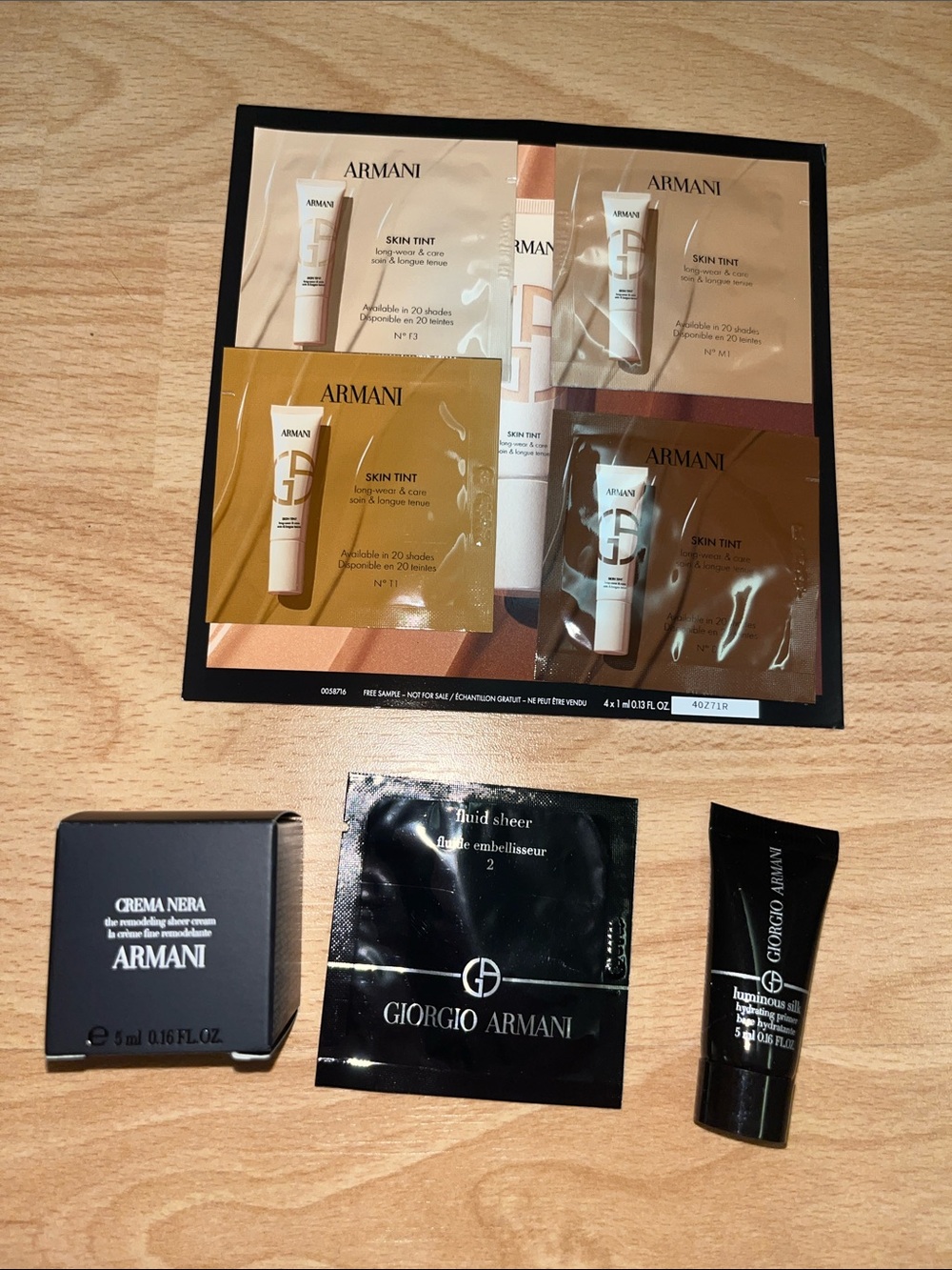 Giorgio Armani Foundation and Primer Samples 7X